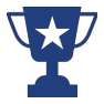 trophy icon for coed adult cornhole league austin tx